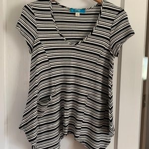 Black and White Knit Top